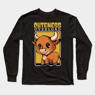 Bull - Cuteness Overload - Cute Kawaii Cow Long Sleeve T-Shirt